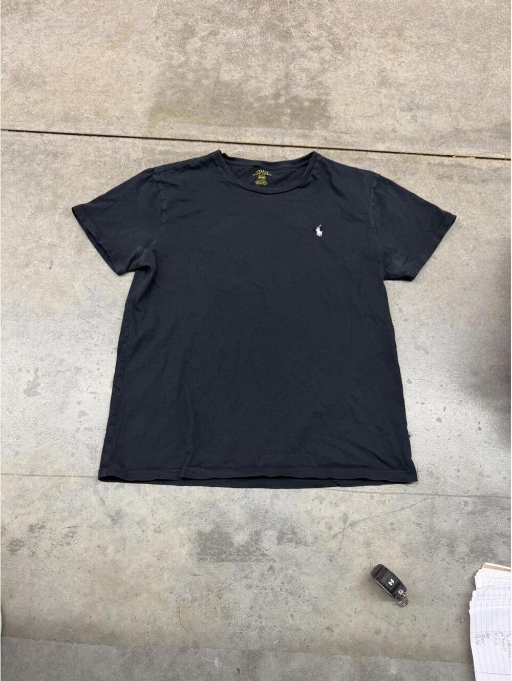 vintage polo ralph lauren black and white small logo shirt size medium